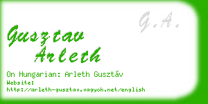 gusztav arleth business card